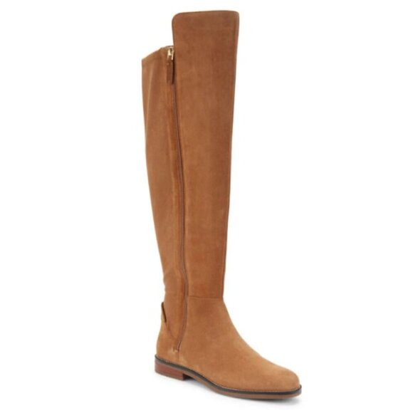 Cole Haan 'Chase' Knee-High Suede Boots, Golden Honey - Picture 1 of 6